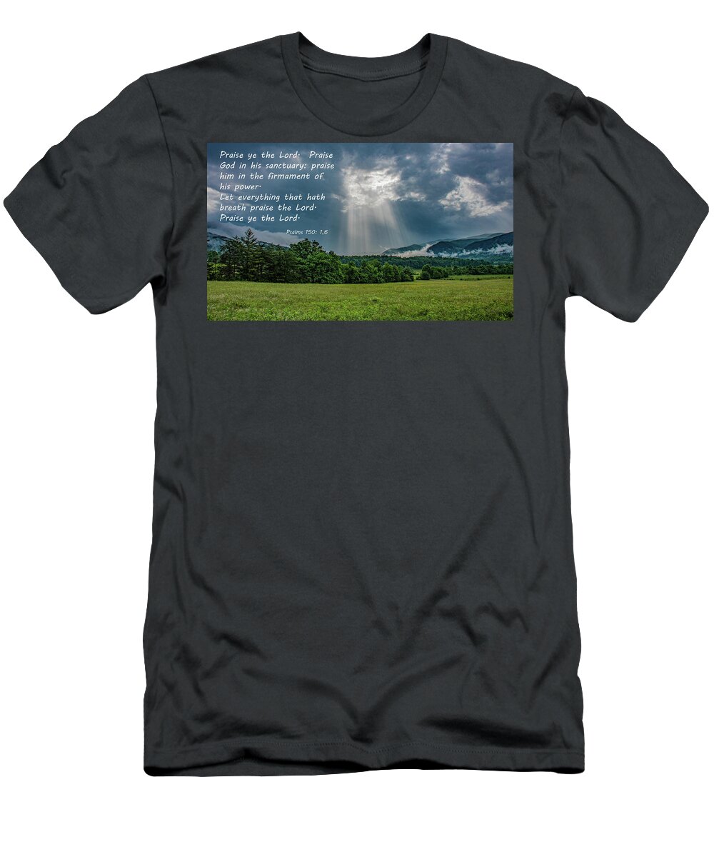 Scripture T-Shirt featuring the photograph Nature's Song by Marcy Wielfaert