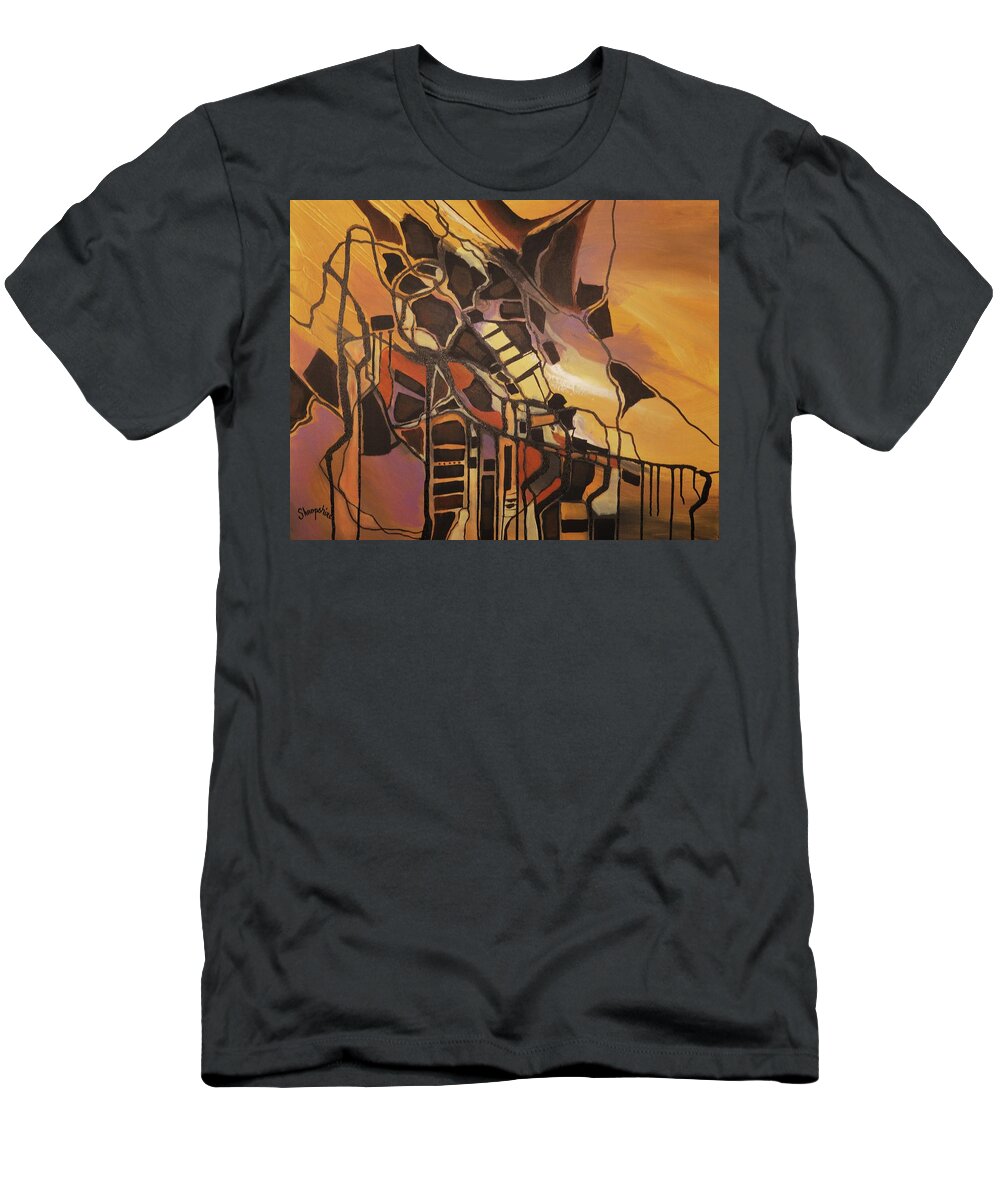 Abstract T-Shirt featuring the painting Navajo Nation by Tom Shropshire