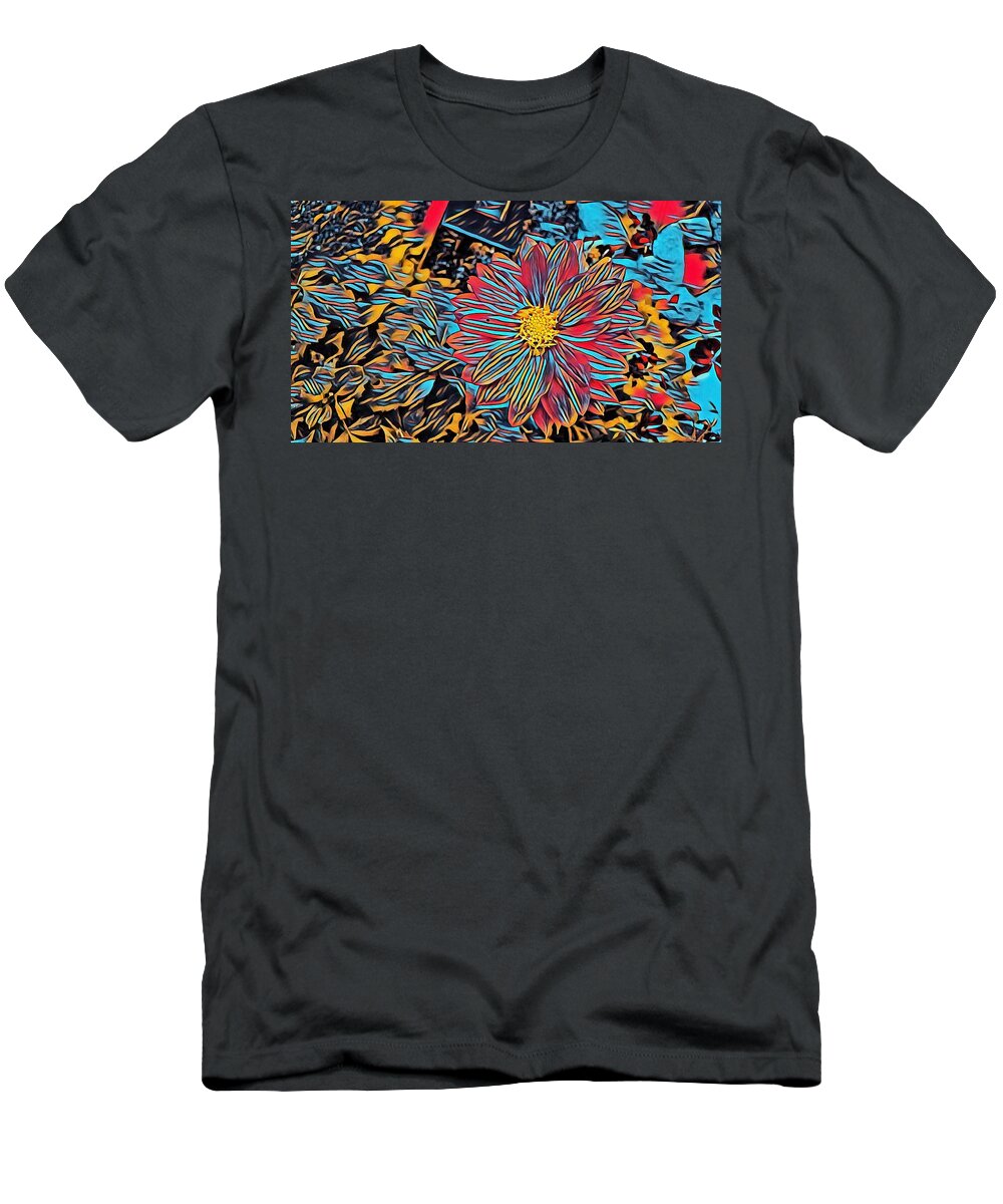 Neon T-Shirt featuring the photograph Neon flowers by Steven Wills