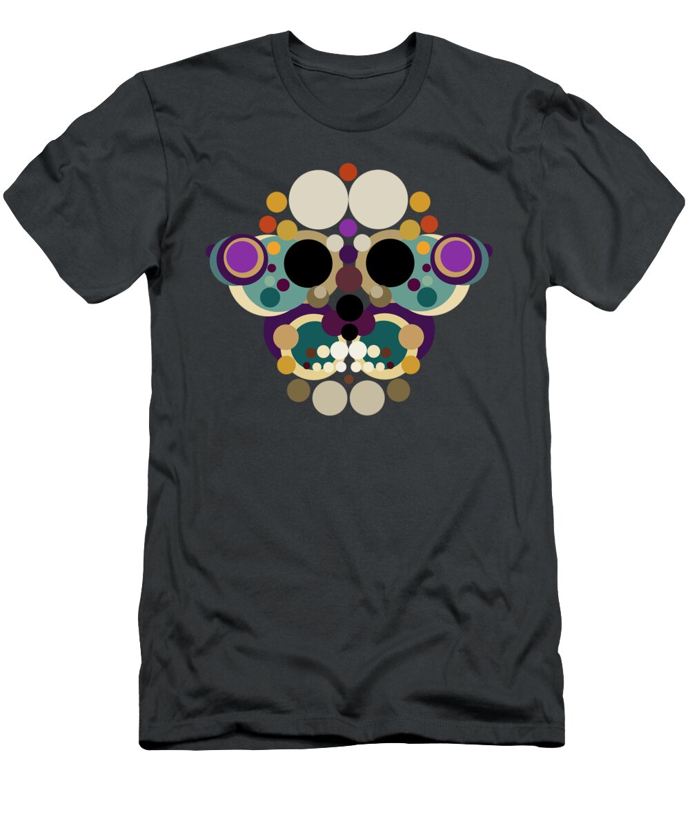 Surreal T-Shirt featuring the mixed media New Beginnings - Butterfly Skull by Big Fat Arts