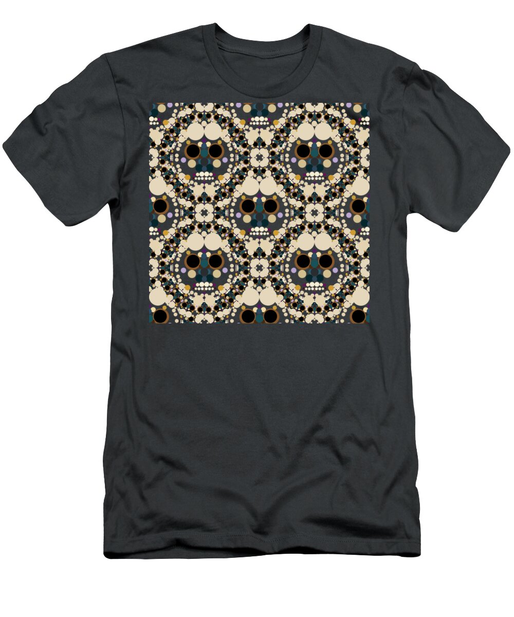 Surreal T-Shirt featuring the mixed media New Beginnings - Skull Flowers by BFA Prints