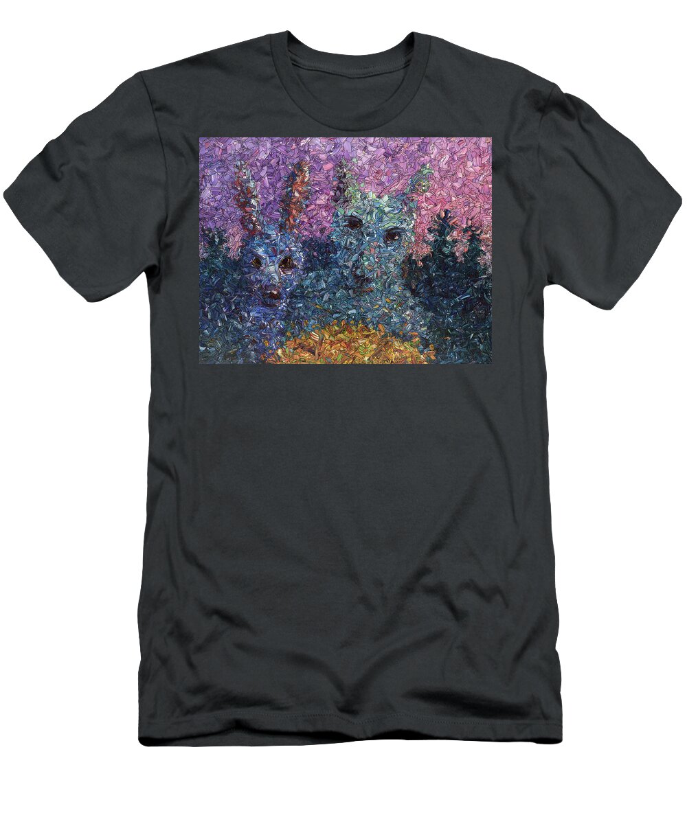 Night T-Shirt featuring the painting Night Offering by James W Johnson