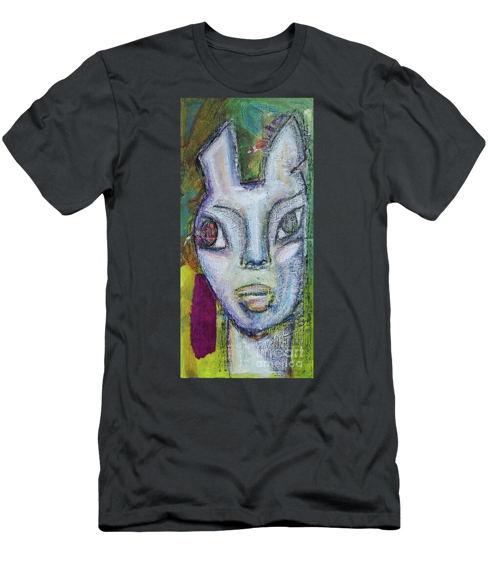 Outsider Art T-Shirt featuring the mixed media Nightnurse by Mimulux Patricia No