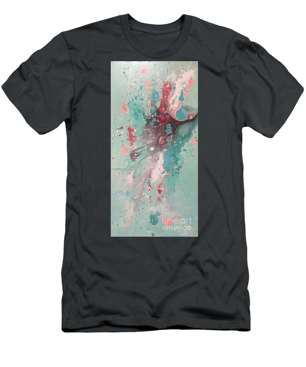 Abstract Painting T-Shirt featuring the painting No Destination In Mind by Jacqui Hawk