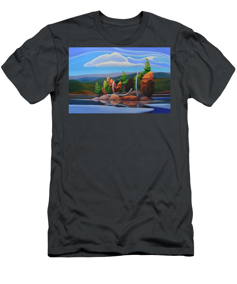 Canadian T-Shirt featuring the painting Northern Island II by Barbel Smith