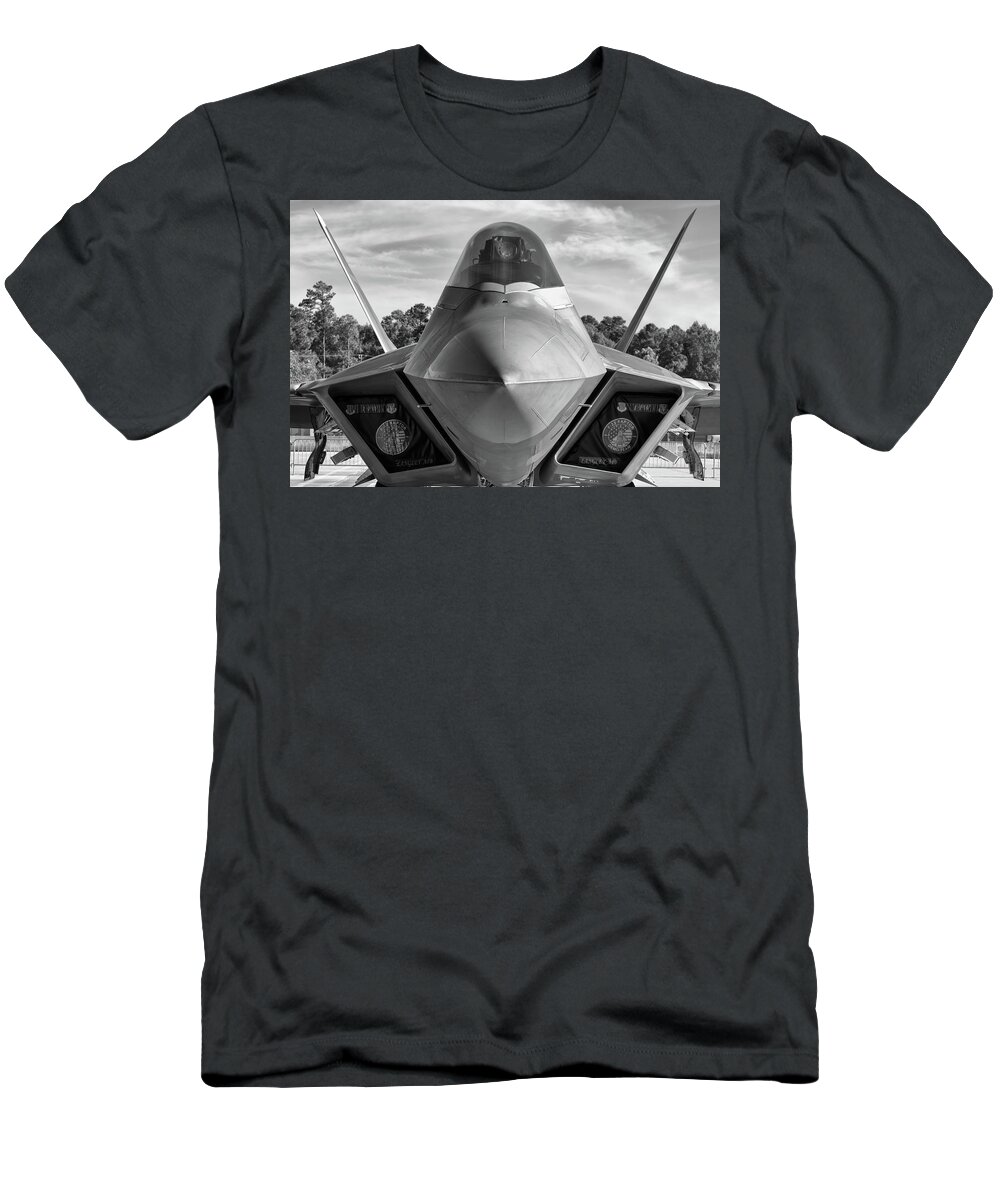 Blackandwhite T-Shirt featuring the photograph Nose to Nose with a Predator by Chris Buff
