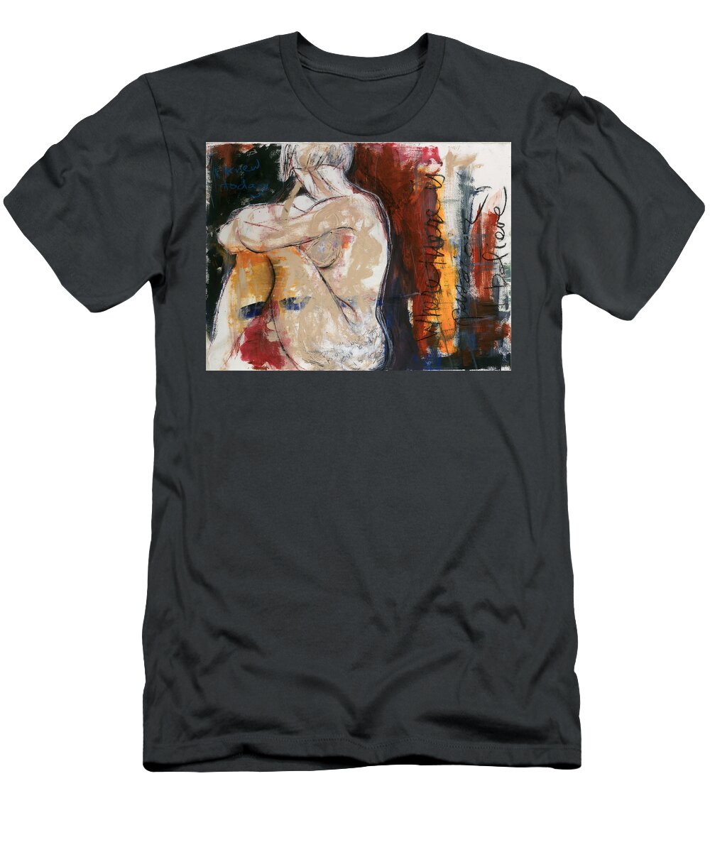 Painting T-Shirt featuring the painting Nude by Janet Zoya