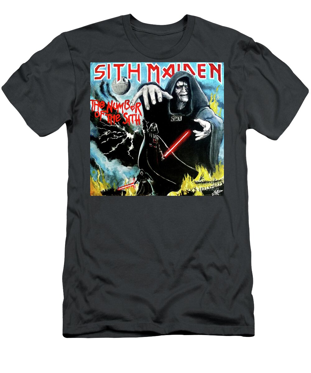 Maiden Sith T-Shirt featuring the painting Number of the Sith by Tom Carlton