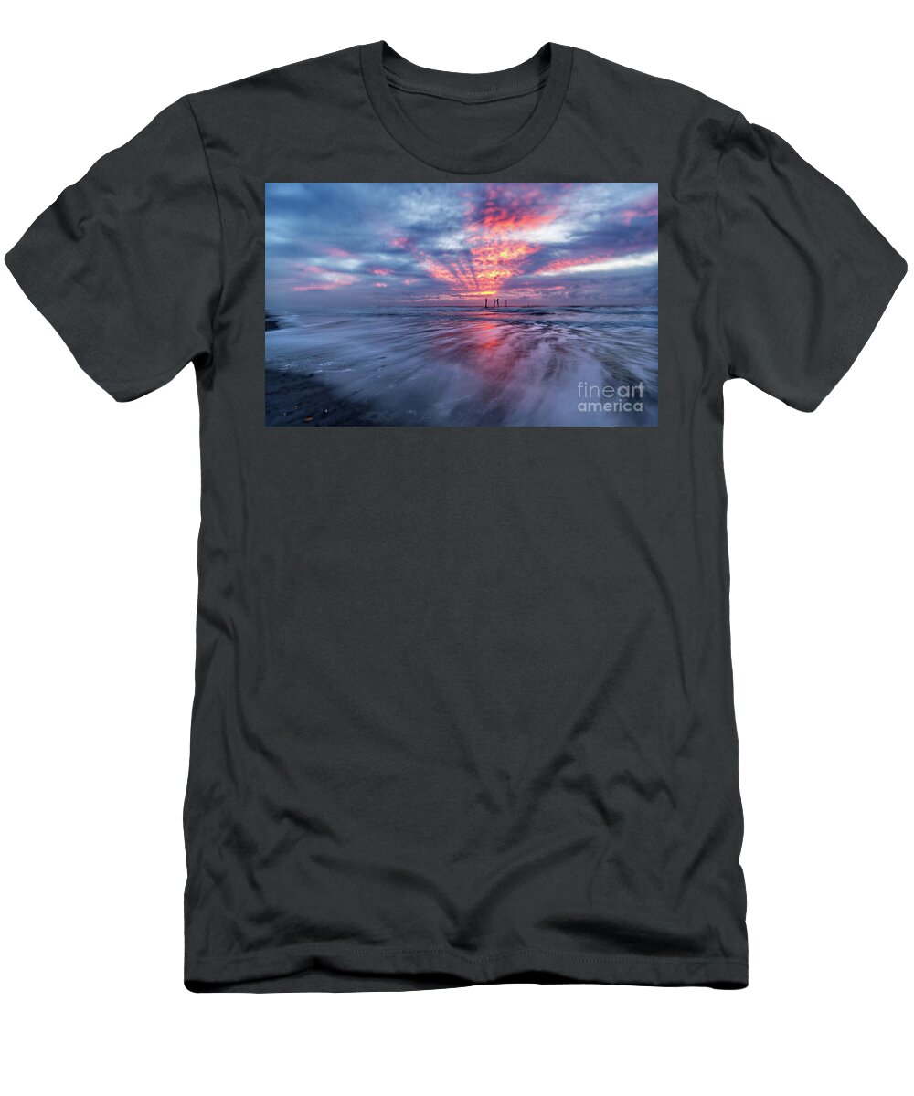 Sunrise T-Shirt featuring the photograph Ocean City Lights by DJA Images