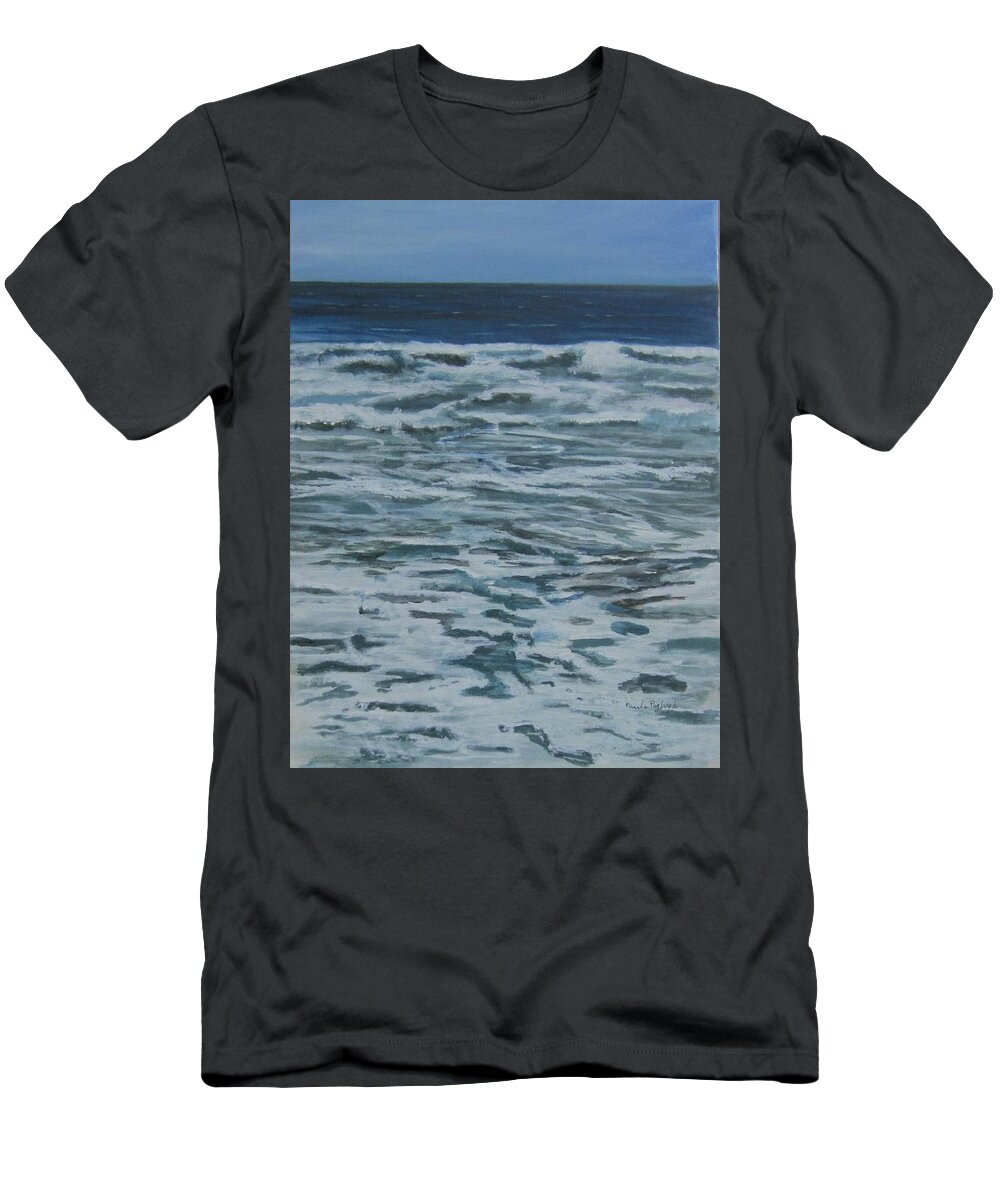 Painting T-Shirt featuring the painting Ocean, Ocean and More Ocean by Paula Pagliughi
