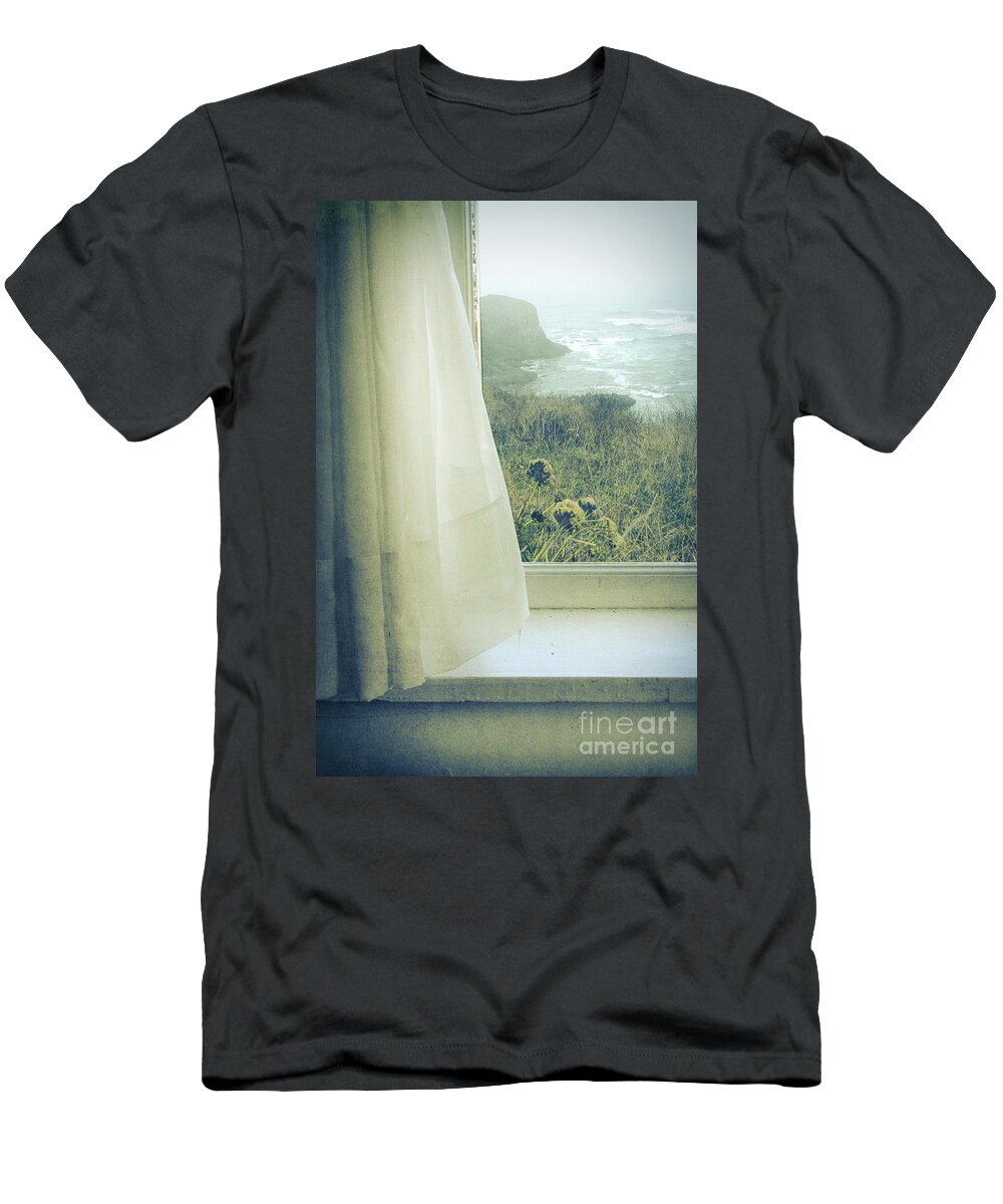 Window T-Shirt featuring the photograph Ocean View Out Widow by Jill Battaglia
