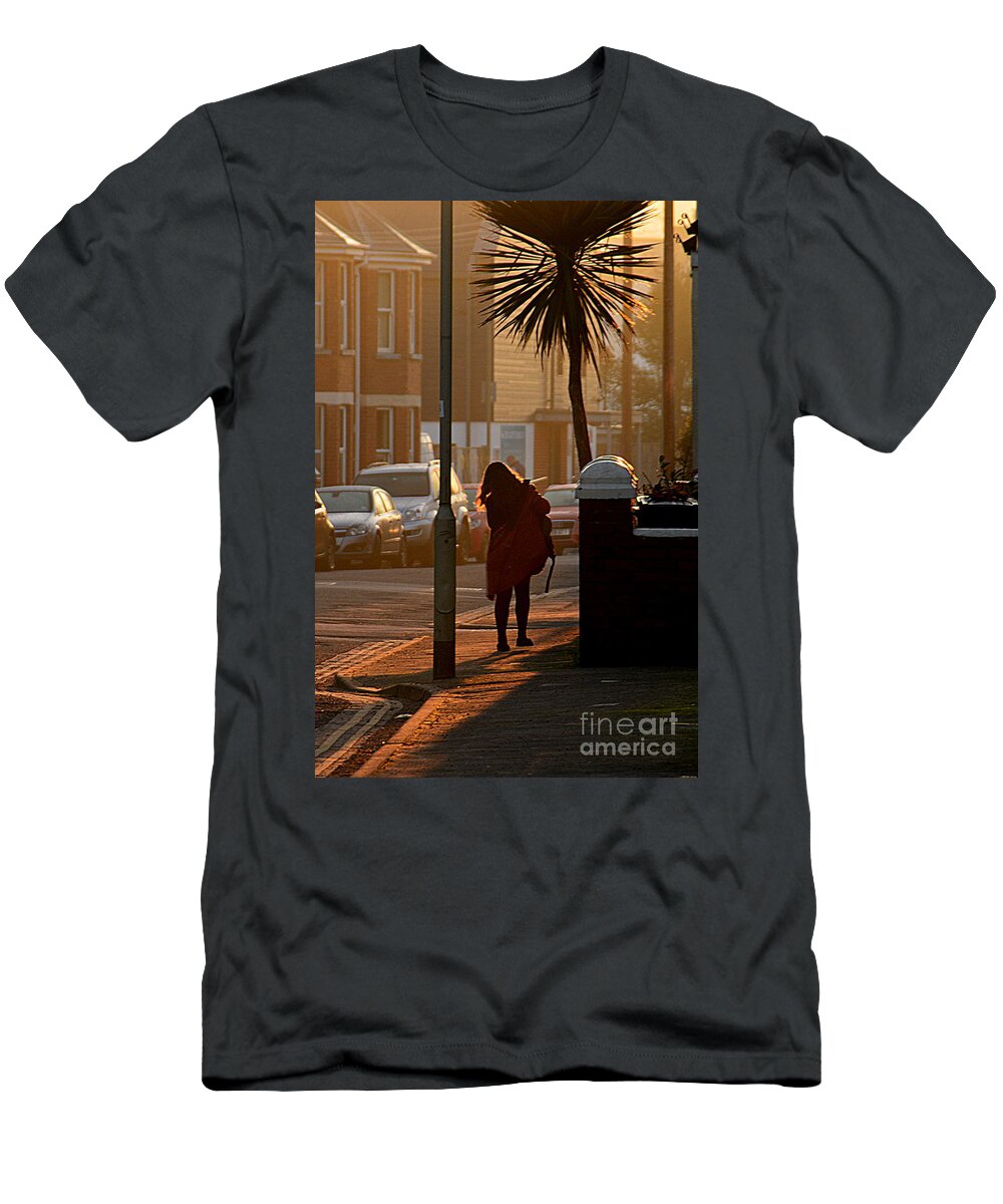 Off To Work T-Shirt featuring the photograph Off to Work by Andy Thompson