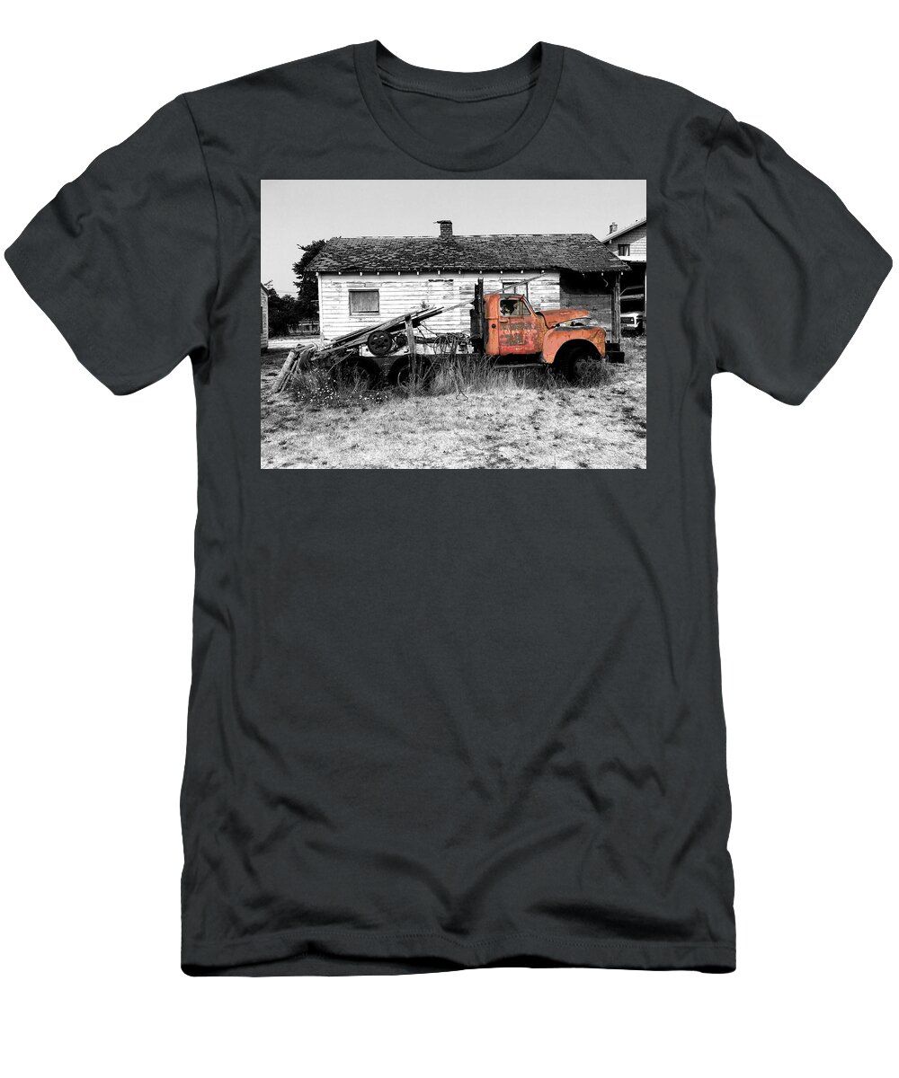 Truck T-Shirt featuring the photograph Old Abandoned Truck by Jerry Abbott