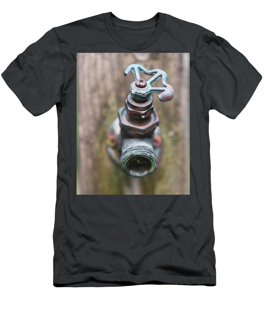 Spout T-Shirt featuring the photograph Macro Photography - Gardening by Amelia Pearn