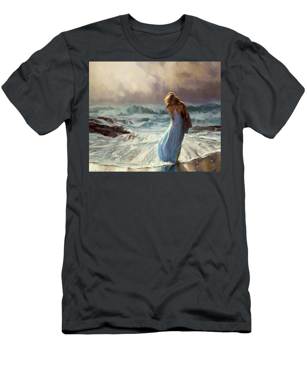 Ocean T-Shirt featuring the painting On Watch by Steve Henderson