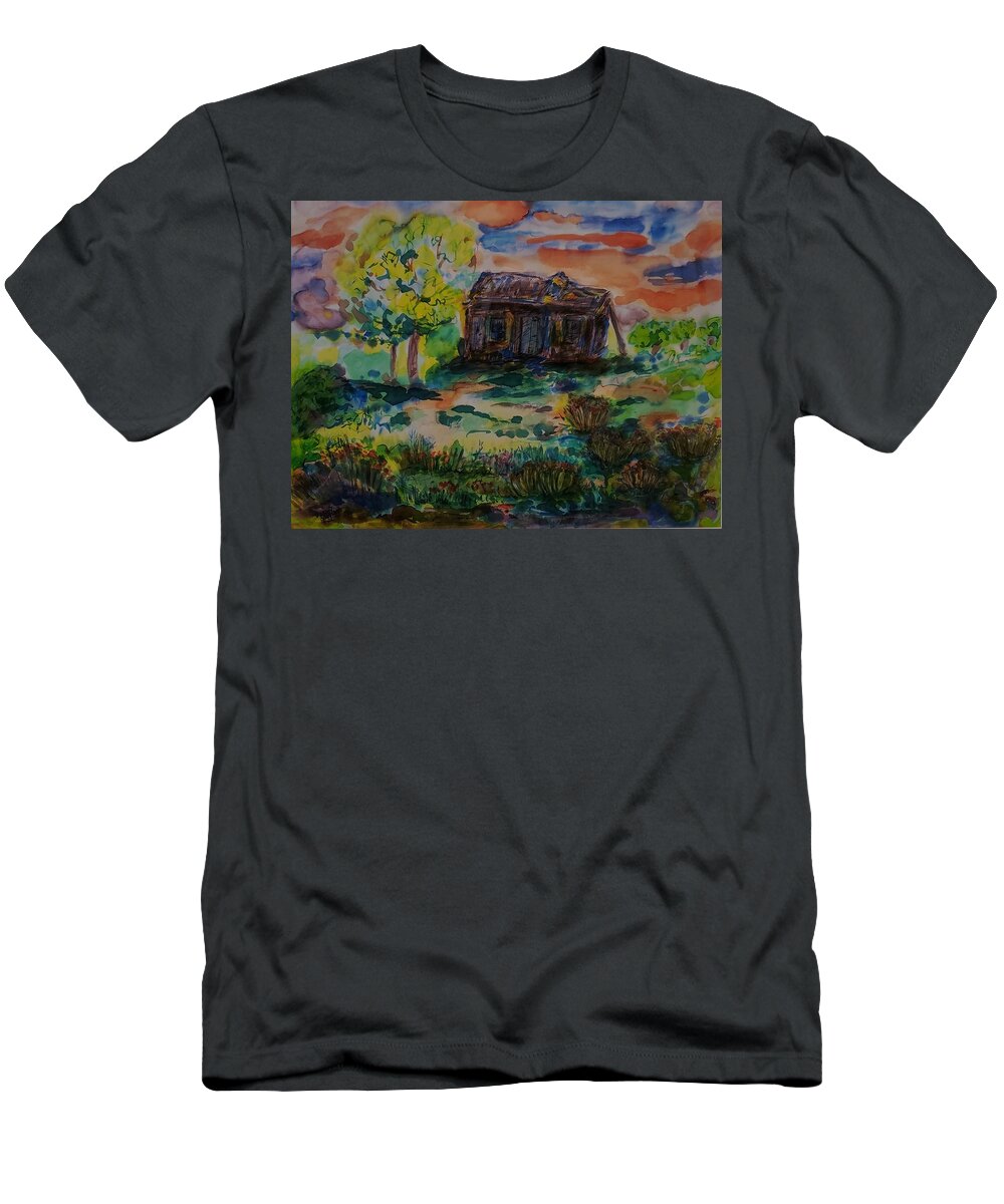 Silk Painting T-Shirt featuring the painting Once Upon a Time by Susan Moody