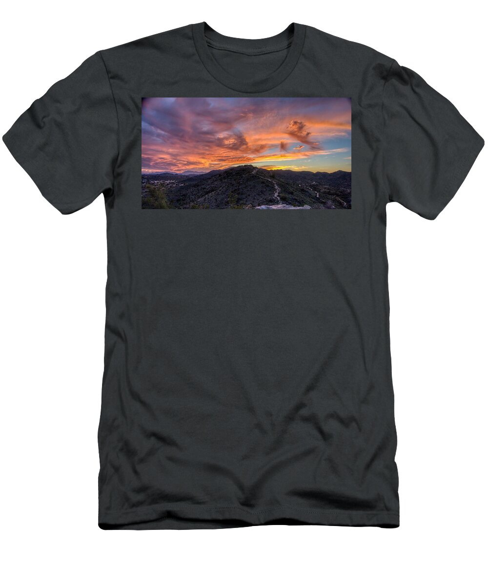 Sun T-Shirt featuring the photograph Orange Sunset Sky by Anthony Giammarino