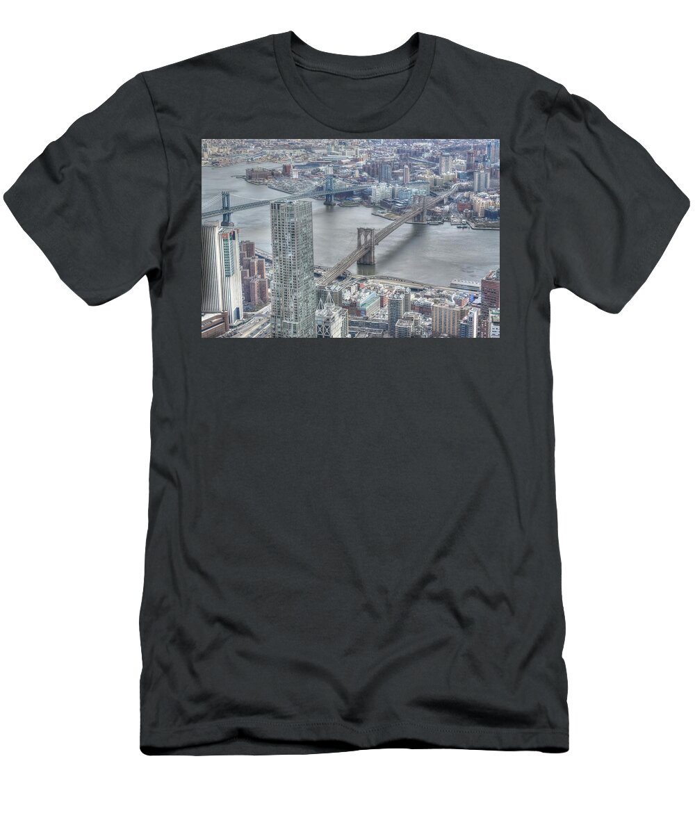  T-Shirt featuring the photograph Closer View of Manhattan's East River by Dyle Warren