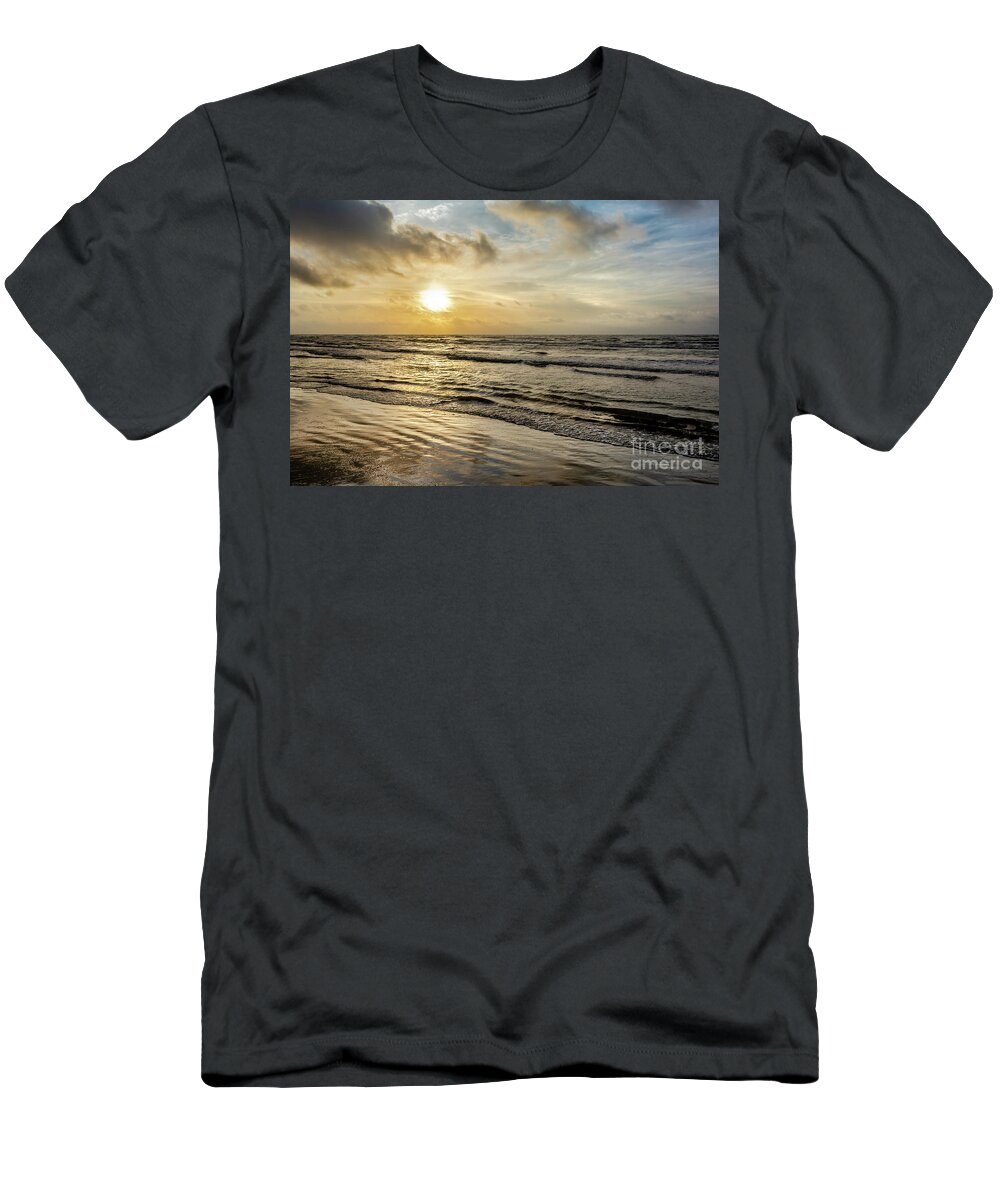 Padre Island T-Shirt featuring the photograph Padre Island Sunrise by David Meznarich