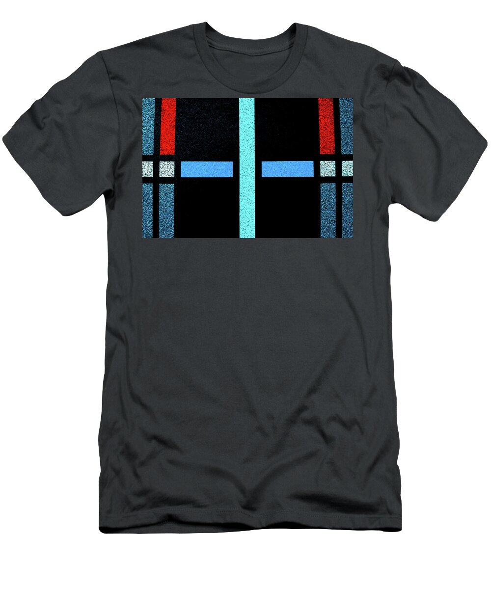 Lines T-Shirt featuring the painting Paint By Numbers 2 by Robert Margetts