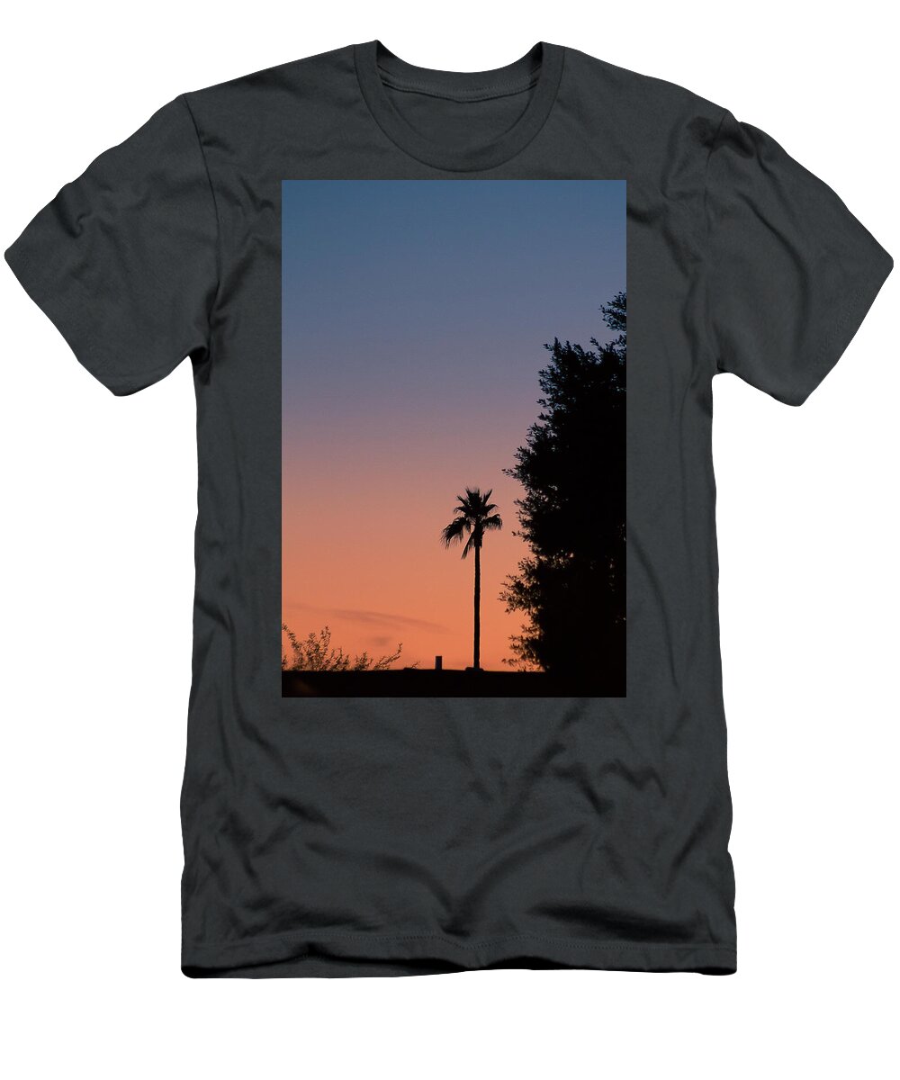 Sunset T-Shirt featuring the photograph Palm tree sunset by Darrell Foster