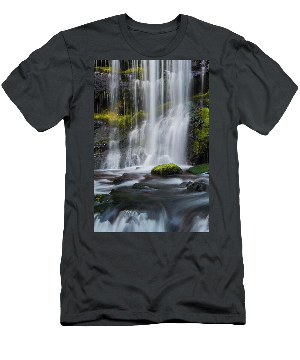 Jeff Foott T-Shirt featuring the photograph Panther Creek Falls by Jeff Foott
