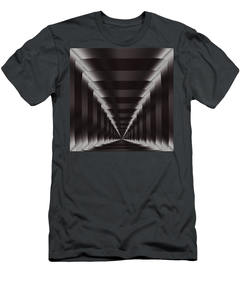 Digital T-Shirt featuring the digital art Passage in BW by Peter Antos