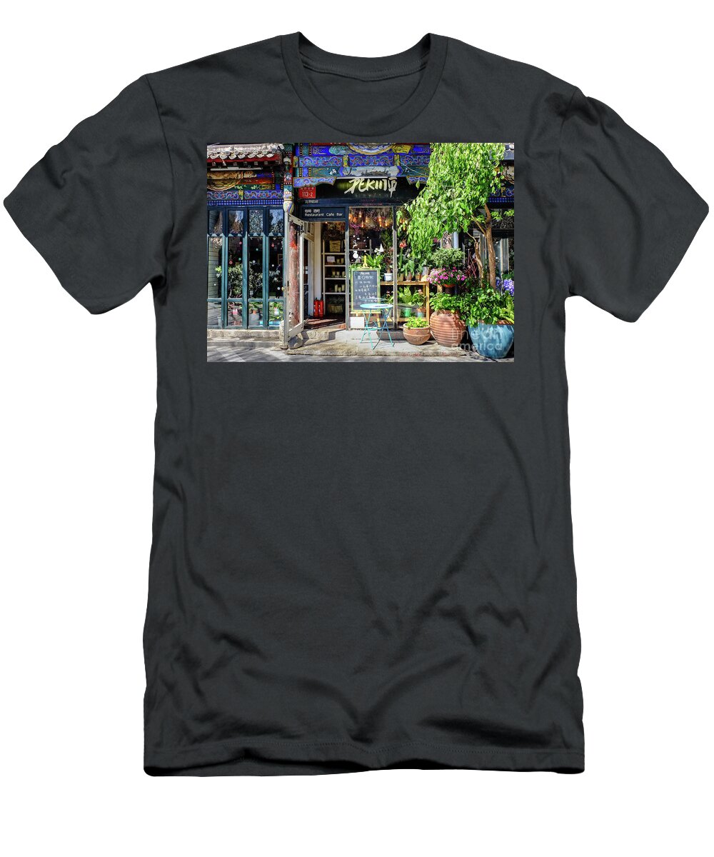 Beijing T-Shirt featuring the photograph Peking cafe by Iryna Liveoak