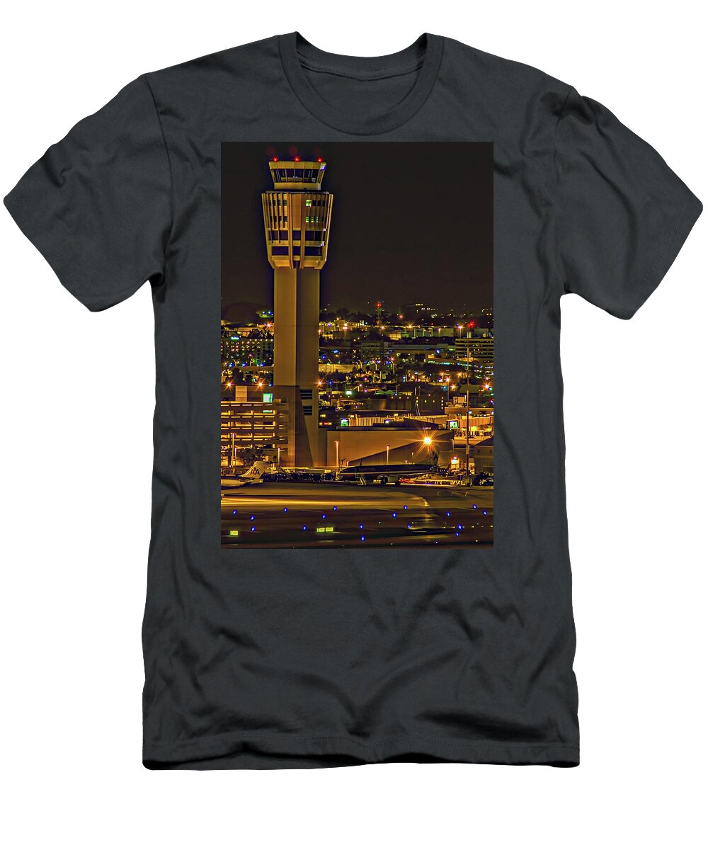 Air Traffic Control Tower T-Shirt featuring the photograph Phoenix Air Traffic Control Tower by Donald Pash