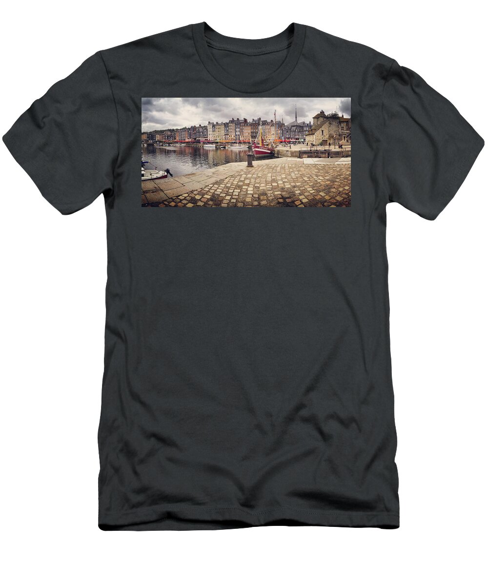 Europe T-Shirt featuring the photograph Picturesque France - Honfleur by Seeables Visual Arts