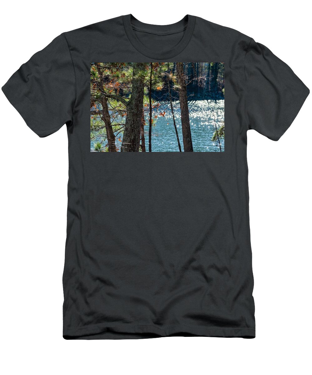 Pine Trees T-Shirt featuring the photograph Pines and Diamonds by Mary Ann Artz