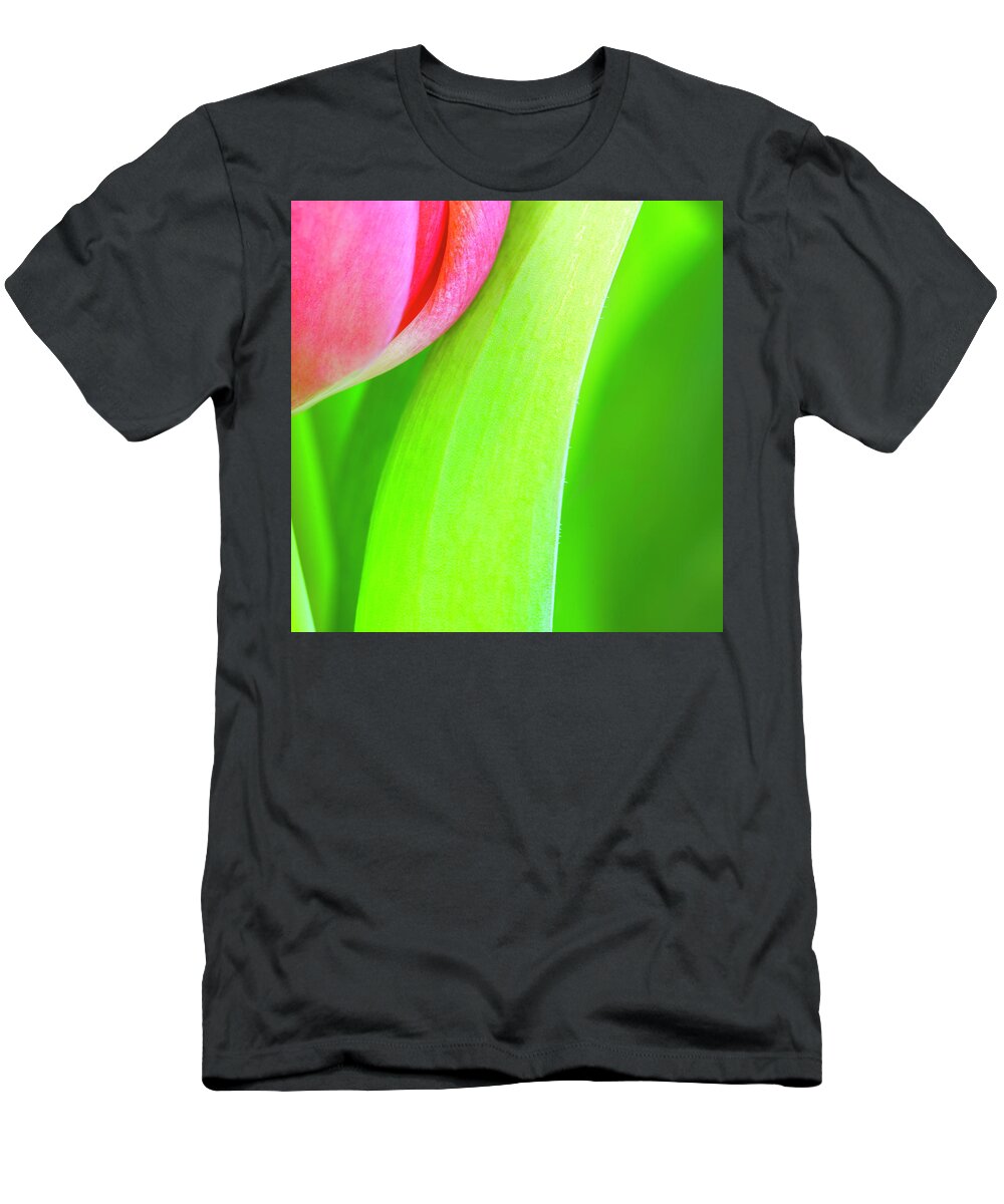 Tulip T-Shirt featuring the photograph Pink Tulip Abstract i by Marianne Campolongo
