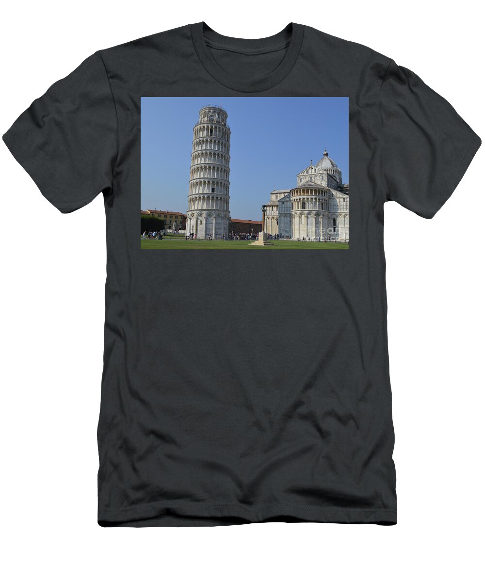 Pisa T-Shirt featuring the photograph Pisa Tower, Cathedral, Square of Miracles by Aicy Karbstein