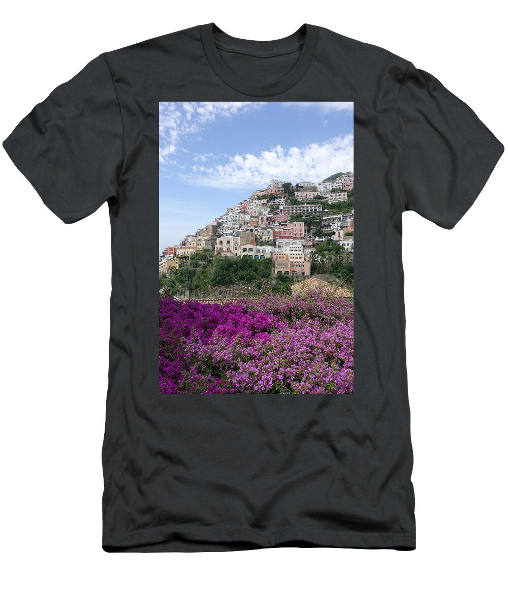 Beach T-Shirt featuring the photograph Positano Italy by Patricia Caron