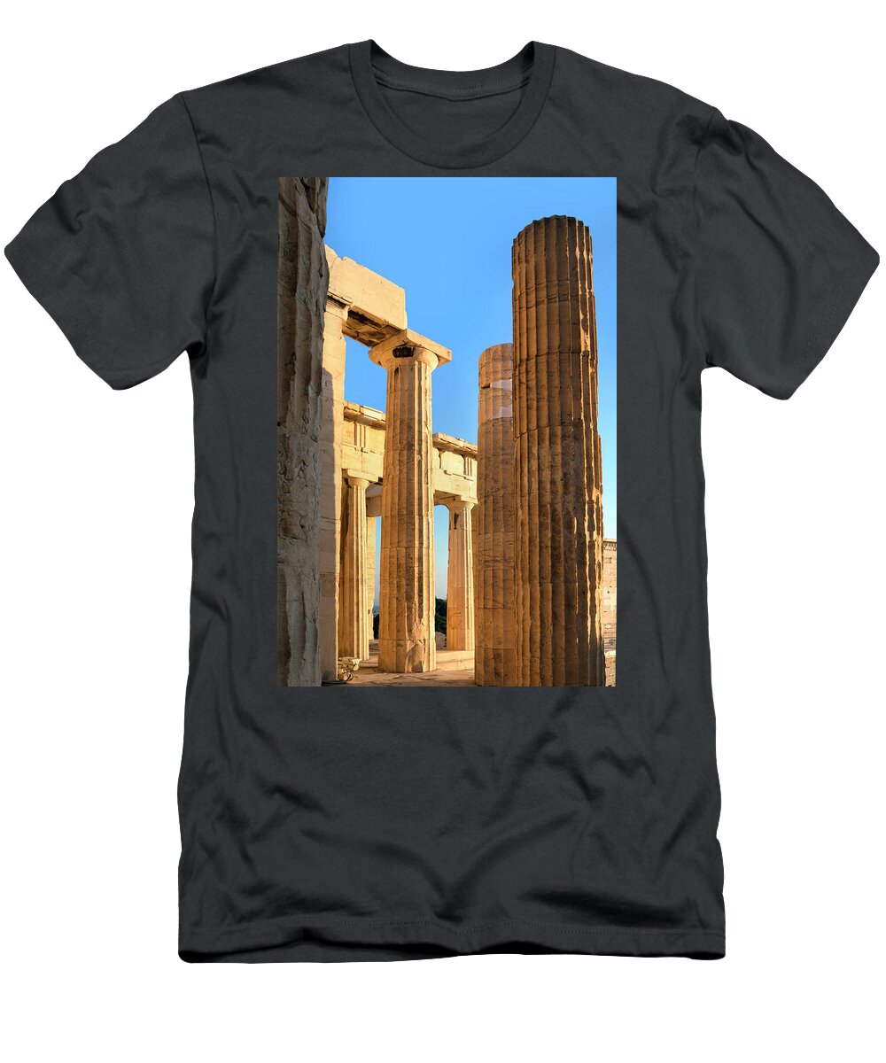 Estock T-Shirt featuring the digital art Propylaea, Athens Greece by Claudia Uripos