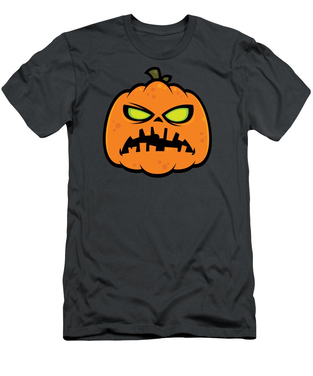 Cartoon T-Shirt featuring the digital art Pumpkin Zombie by John Schwegel