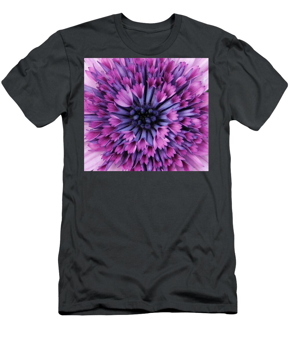 Purple T-Shirt featuring the photograph #- Purple Flower by THERESA Nye