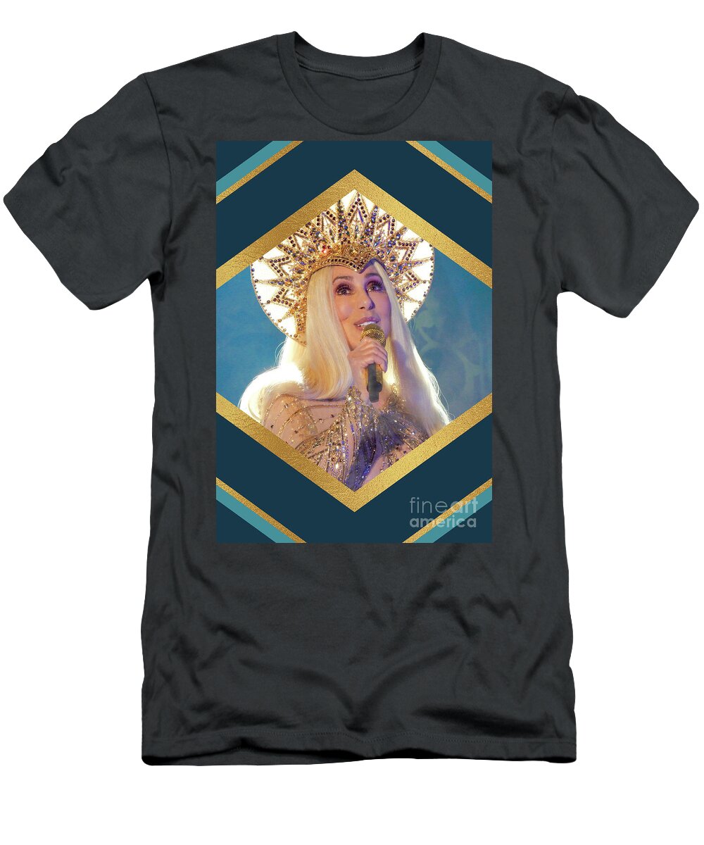 Cher T-Shirt featuring the digital art Queen Cher by Cher Style