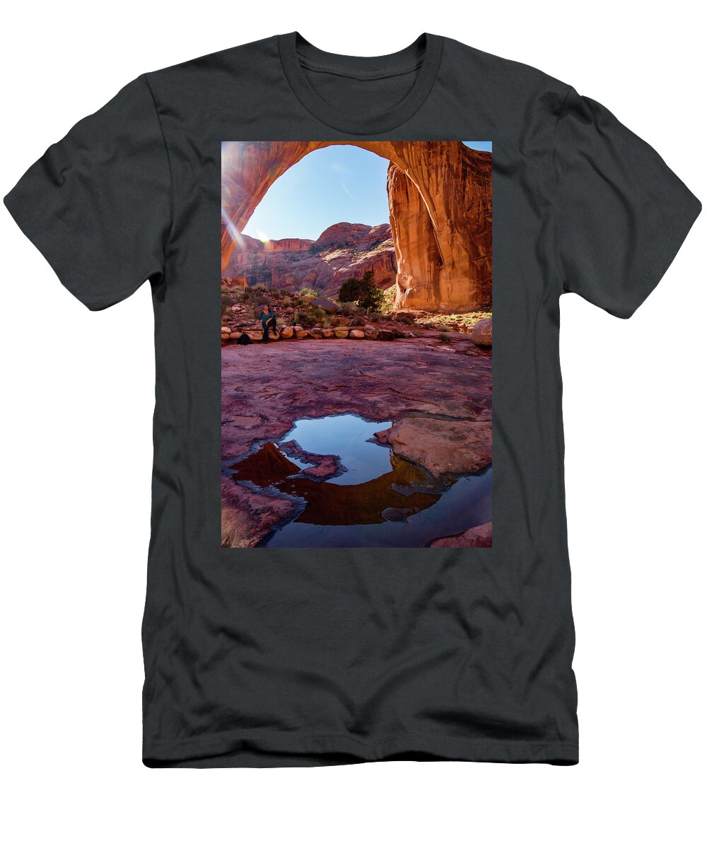 Arizona T-Shirt featuring the photograph Rainbow Bridge Reflection by Rolf Jacobson