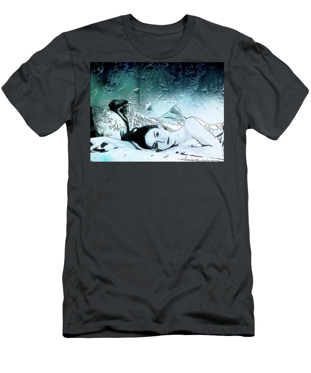 Jason Casteel T-Shirt featuring the digital art Rainy Day by Jason Casteel