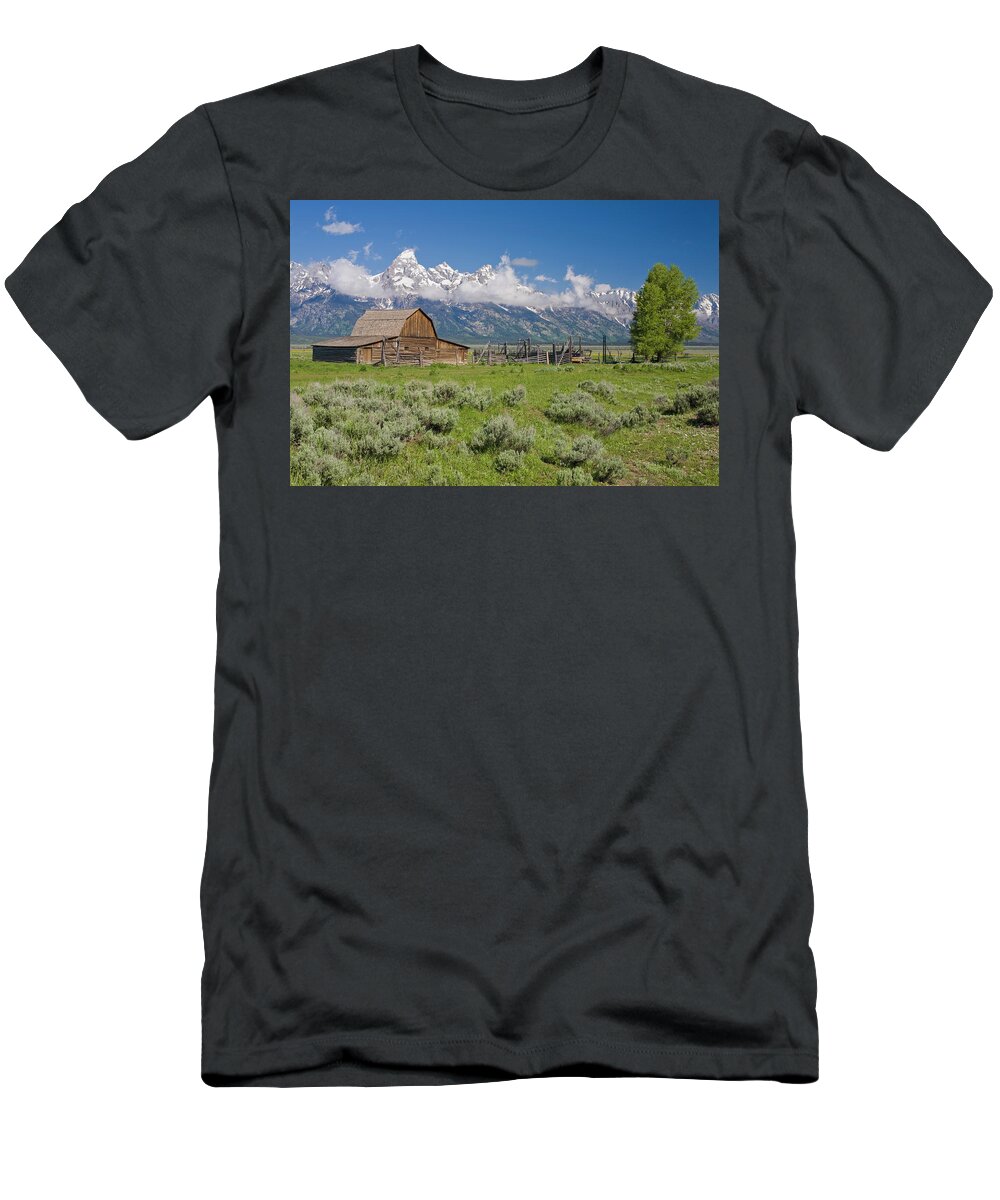 Estock T-Shirt featuring the digital art Ranch, Grand Teton Np, Wy by Bernhard Fichtl