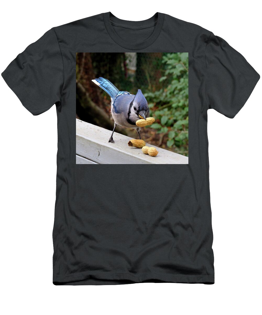 Blue Jay T-Shirt featuring the photograph Relax... I Got This. by Linda Stern