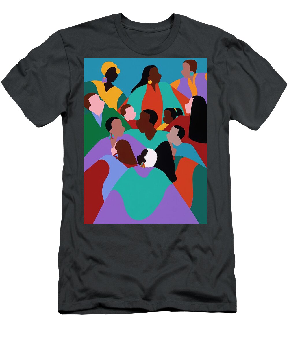 Resilience T-Shirt featuring the painting Resilience by Synthia SAINT JAMES