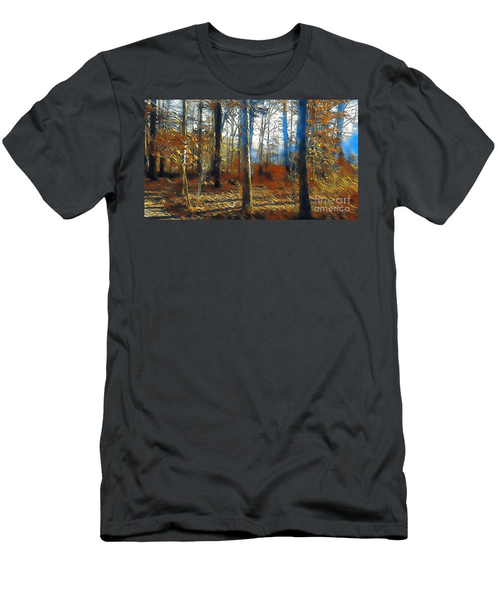 Autumn T-Shirt featuring the digital art Rewards of Autumn by Rachel Hannah