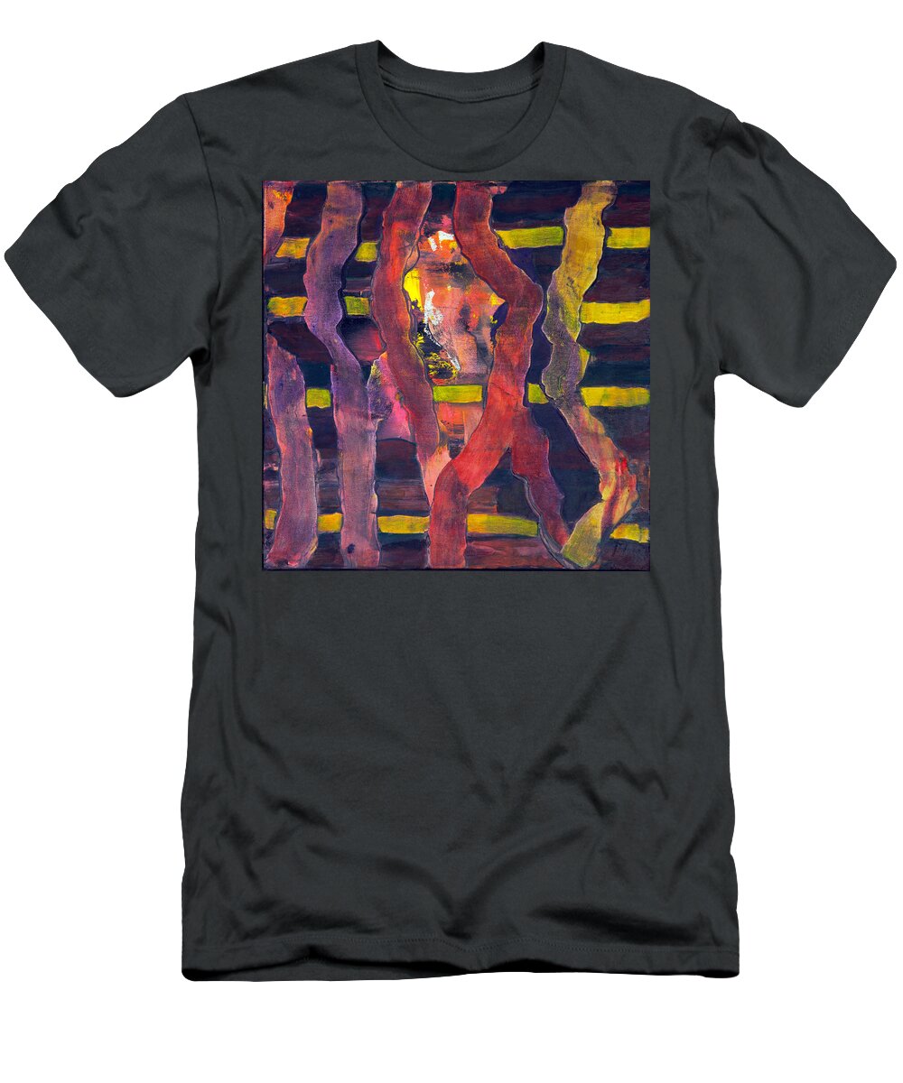 Rho 11 T-Shirt featuring the painting Rho #11 Abstract by Sensory Art House