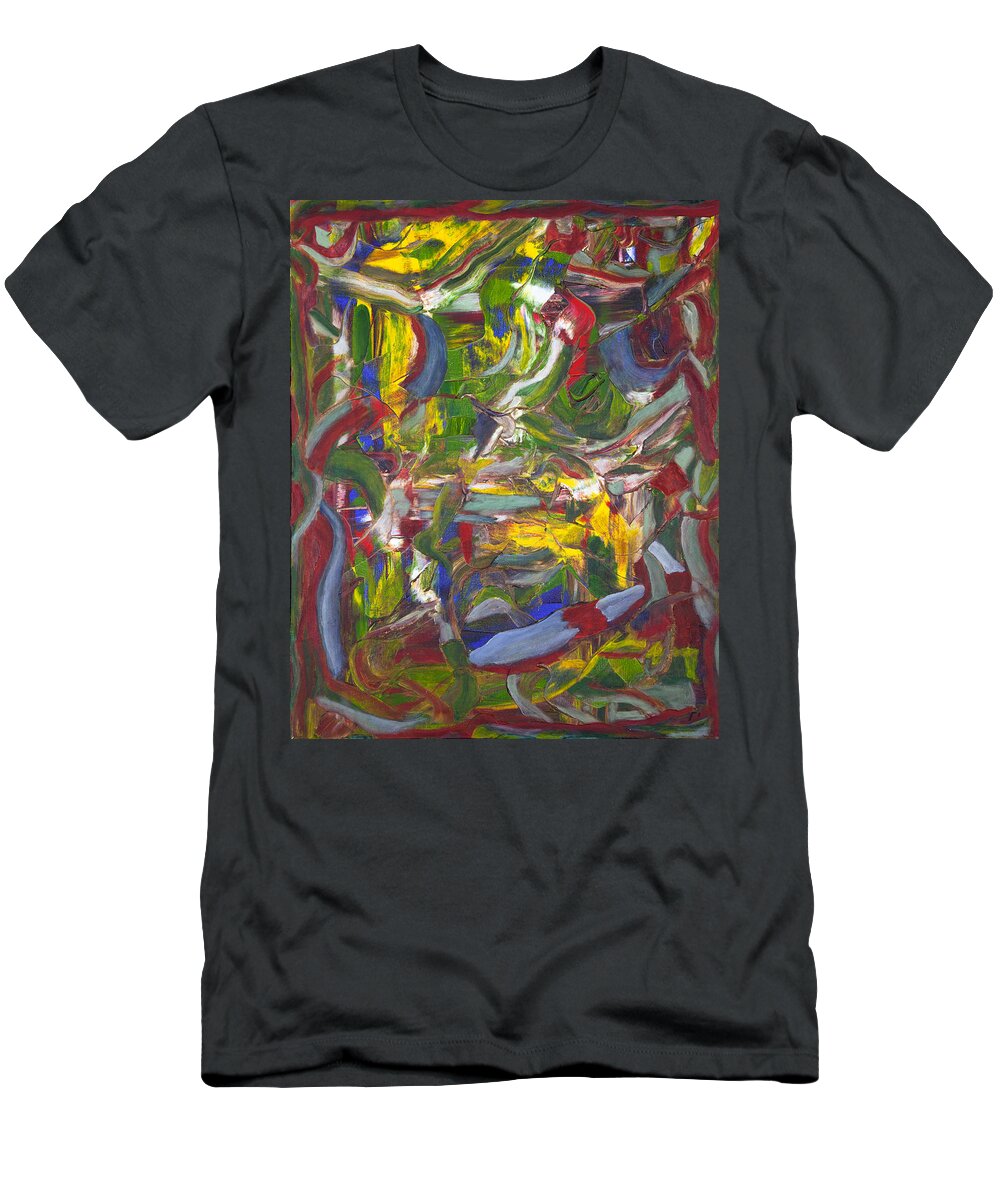 Rho 13 T-Shirt featuring the painting Rho #13 Abstract by Sensory Art House