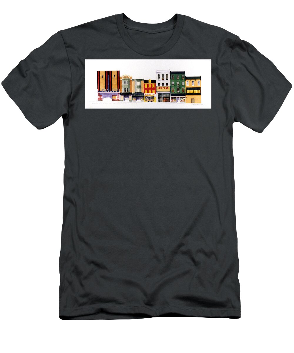 Rialto Theater T-Shirt featuring the painting Rialto Theater by William Renzulli