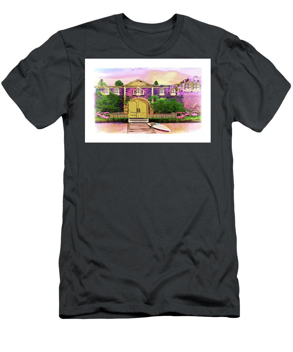 River House T-Shirt featuring the photograph Riverside Retreat by Regina Geoghan