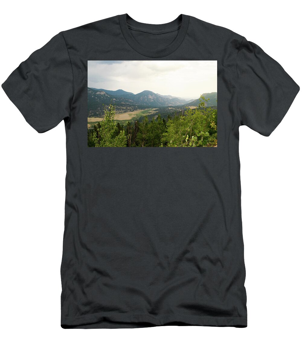 Mountain T-Shirt featuring the photograph Rocky Mountain Overlook by Nicole Lloyd