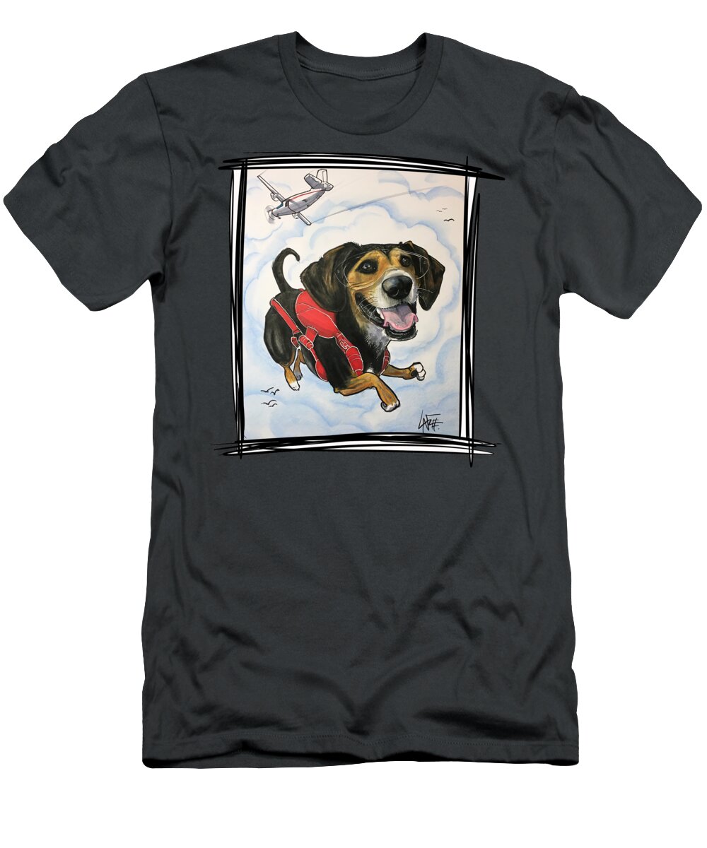 Rodriguez T-Shirt featuring the drawing Rodriguez 4938 by Canine Caricatures By John LaFree